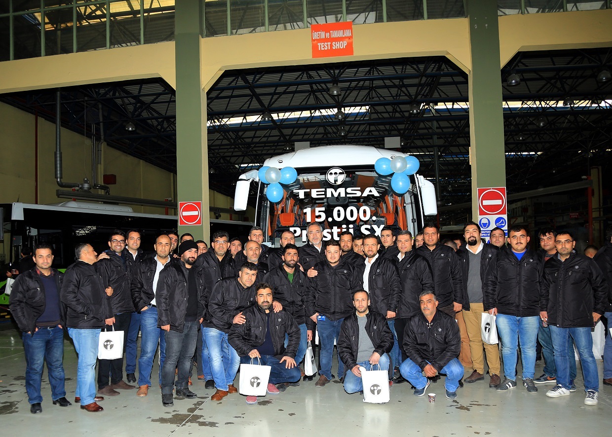 Temsa’nın Üretim Bandından İndirdiği 15 bininci Prestij’i, SX Modeli Oldu