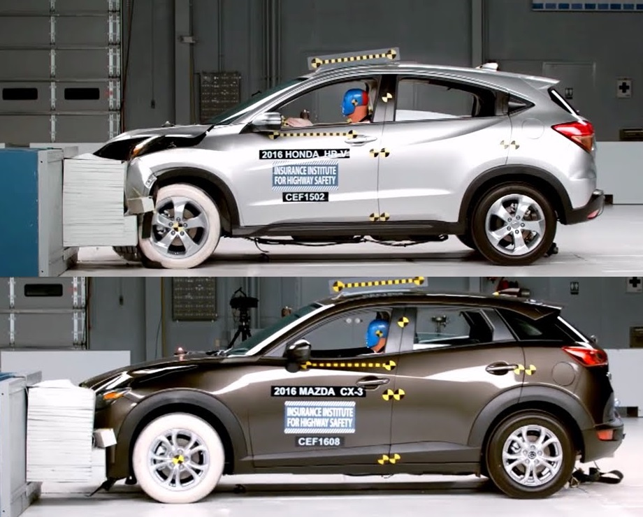 Mazda CX3 Honda HR-V Çarpışma Testi Mazda CX3 Honda HR-V Çarpışma Testi