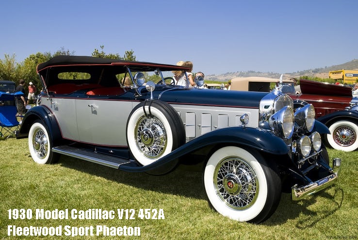 1930 Model Cadillac V12 452A Fleetwood Sport Phaeton