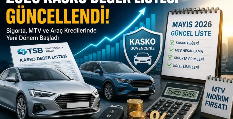 Kasko Değer Listesi 2026 Mayıs Güncellemesi Kasko Değer Listesi 2026 Mayıs Güncellemesi