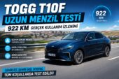 Togg T10F Uzun Menzil Testi 922 Km Gerçek Kullanım İzlenimi